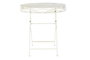 DKD Home Decor Mesa Redonda de Comedor Plegable en Metal Blanco