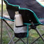 Aktive Silla plegable camping con posavasos negra