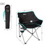 Aktive Silla plegable camping con posavasos negra