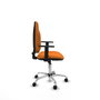 PIQUERAS Y CRESPO Silla de oficina Algarra Naranja con Base Cromada y Brazos 1D