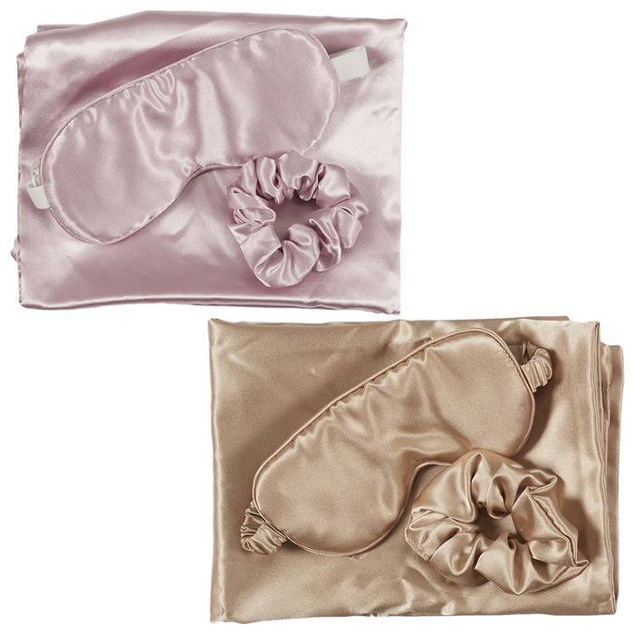 Cosmetic Club Juego De 3 Piezas Satén Para Dormir