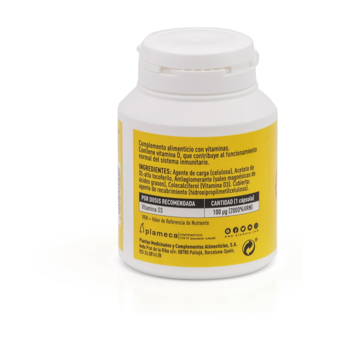 Plameca Vitamina D3 4000 UI 90 cápsulas Plameca Vitamina D3 4000 UI 90 cápsulas