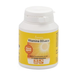 Plameca Vitamina D3 4000 UI 90 cápsulas - Máxima dosis permitida, enriquecida con vitamina E