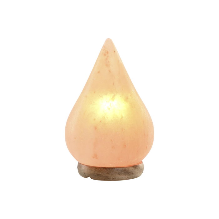 DKD Home Decor Lámpara de Sobremesa de Sal del Himalaya Rosa Gota