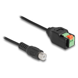 DeLOCK Adaptador de RCA hembra a bloque de terminales con pulsador, 15 cm