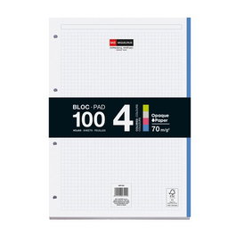 Recambio Miquelrius Notebook 4 A4 100H 70Gr 4 Taladros Cuadric.5X5