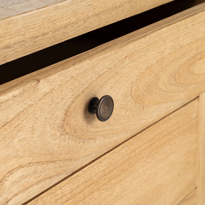 Mesita Natural Madera Mindi Dormitorio 65 X 40 X 65 cm