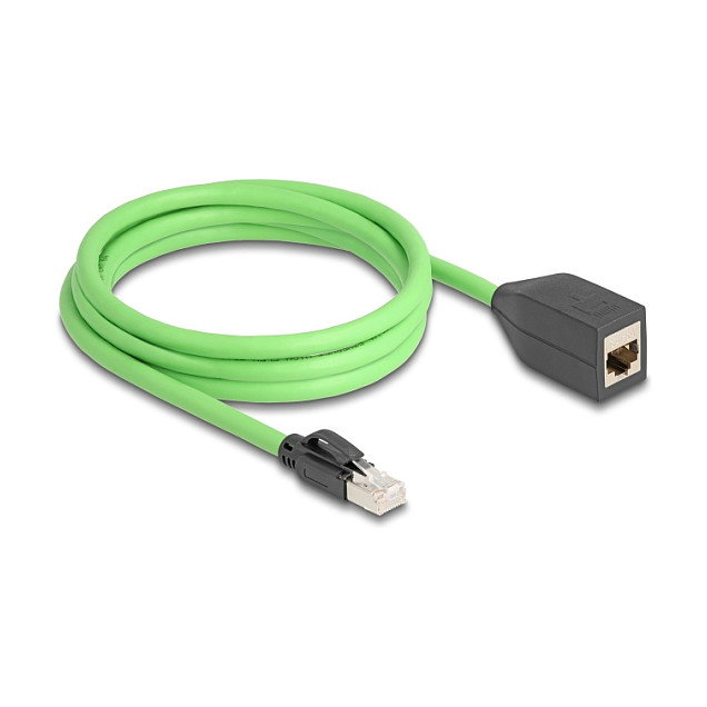 DeLOCK Cable de extensión de red RJ45 Cat.6A macho a hembra SF/UTP 2 m Verde DeLOCK Cable de extensión de red RJ45 Cat.6A macho a hembra SF/UTP 2 m Verde