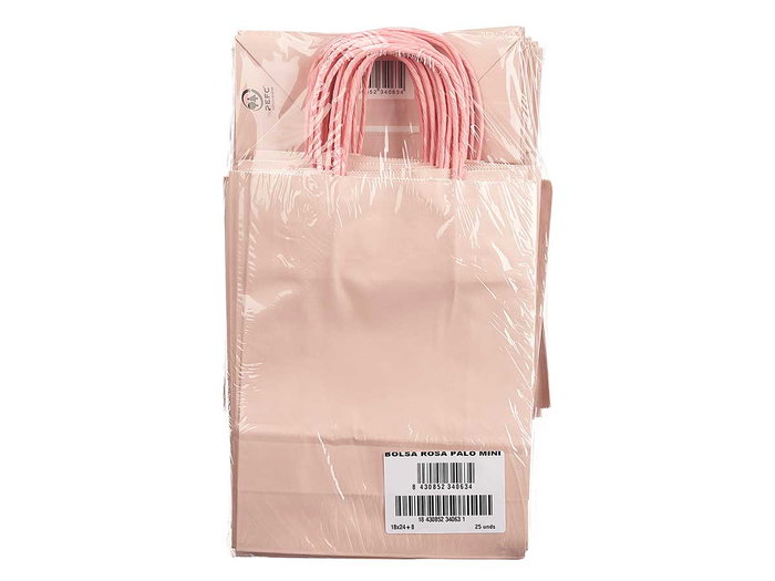 Pincello Bolsa Papel Rosa Palo Mini 18x24 cm (Set de 150)