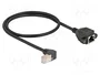 DeLOCK Cable de extensión de red Cat.6A S/FTP RJ45 macho 90° a hembra 0,5 m negro