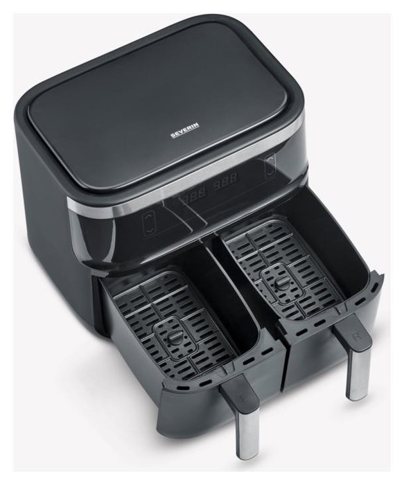 Severin FR 2453 Freidora de aire doble 7,6 l negro