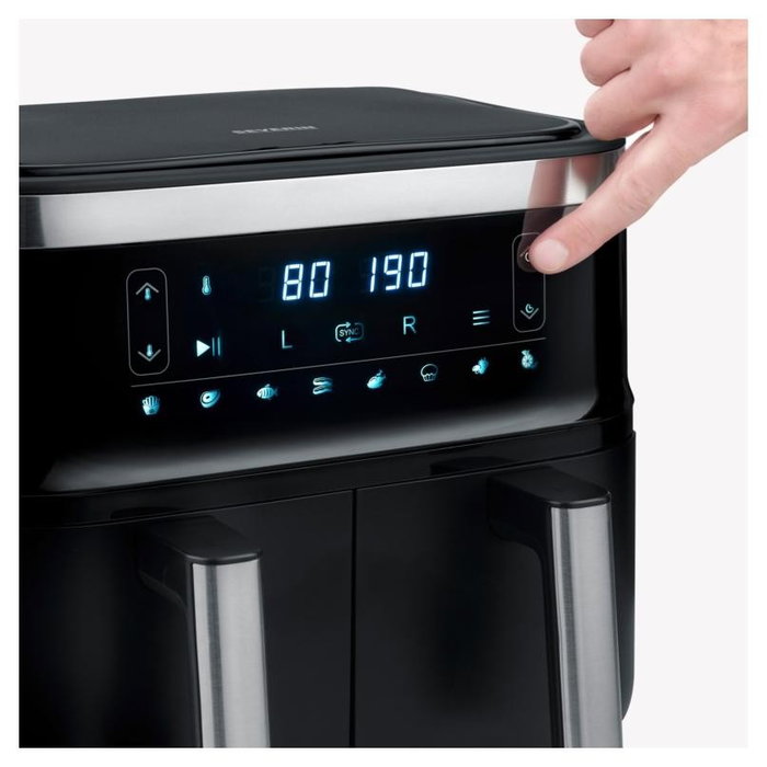 Severin FR 2453 Freidora de aire doble 7,6 l negro