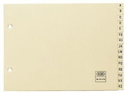 Elba Índices Alfabéticos Cartulina 4º Az 15P Beige