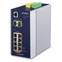 Planet IGS-10020HPT Switch Industrial 8 Puertos PoE+ Gigabit y 2 SFP