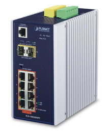 Planet IGS-10020HPT Switch Industrial 8 Puertos PoE Gigabit 802.3at + 2 SFP Gestionable