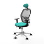 PIQUERAS Y CRESPO Silla de oficina Jorquera con mecanismo Sincro/Traslack, Turquesa y Gris