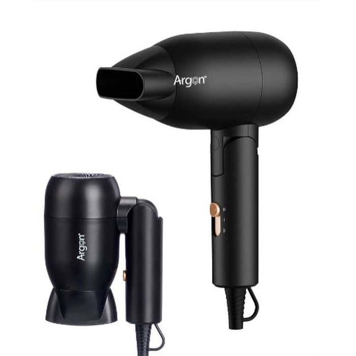 Argon Secador de Pelo Negro Dorado Mate Plegable 1500W