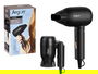 ARGON Secador de Pelo Negro Dorado Mate Plegable 1500W 14 x 7 x 10 cm (Set de 6)