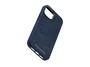 Njord byELEMENTS Funda para iPhone 14 con MagSafe de cuero de salmón, color azul, protección certificada MIL-STD-810H
