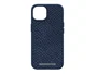 Njord byELEMENTS Funda para iPhone 14 con MagSafe de cuero de salmón, color azul, protección certificada MIL-STD-810H
