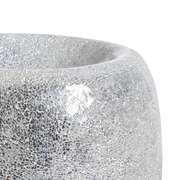 Jarrón Blanco Fibra de Vidrio Decoración 46 X 46 X 91 cm