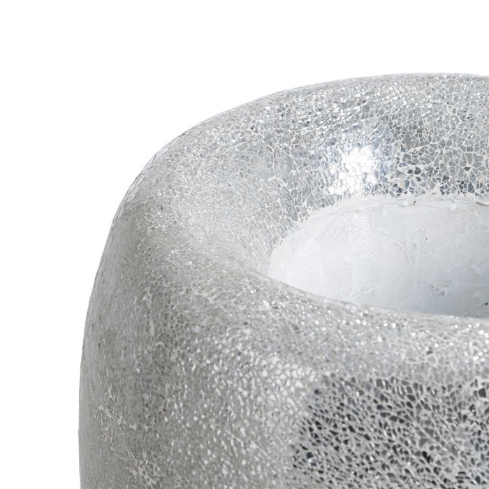 Jarrón Blanco Fibra de Vidrio Decoración 46 X 46 X 91 cm