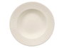 VESSIA Plato hondo de porcelana relieve rayas blanco 22cm