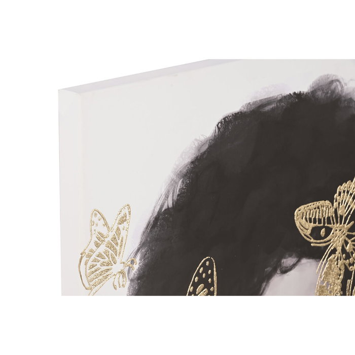 DKD Home Decor Set de 2 Cuadros Lienzo Chica Mariposas 70x100 cm