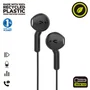 Muvit Auriculares Estéreo For Change E56 con Conector 3.5mm, Diseño Ergonómico, Plástico Reciclado, Negro