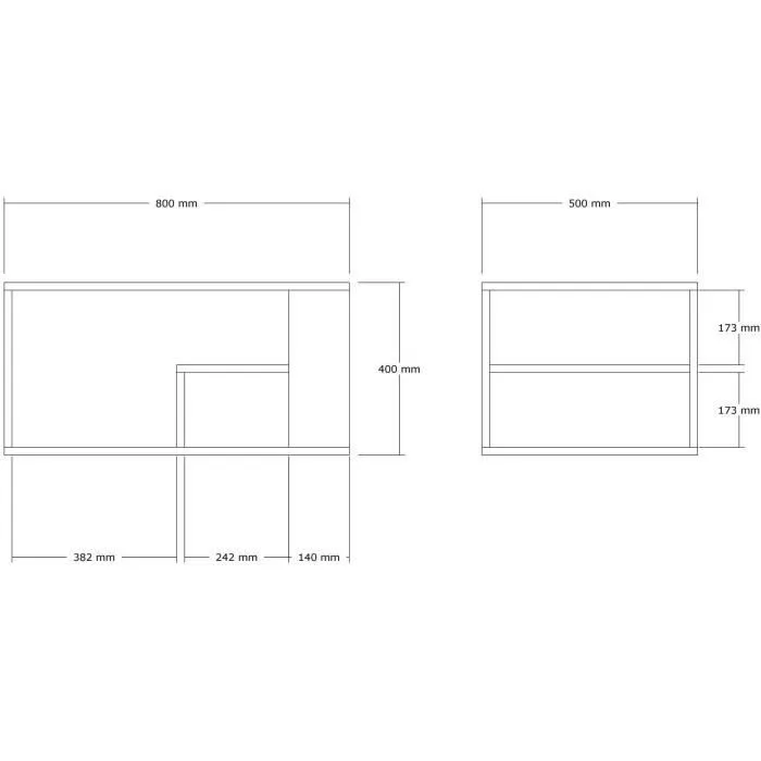 Mesa de Centro Rectangular Travertino 80 x 50 x 40 cm