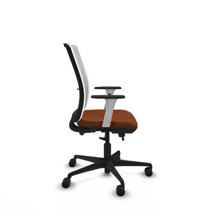 PIQUERAS Y CRESPO Silla de oficina Haches con mecanismo Sincro/Traslack, Marrón y Blanco PIQUERAS Y CRESPO Silla de oficina Haches con mecanismo Sincro/Traslack, Marrón y Blanco