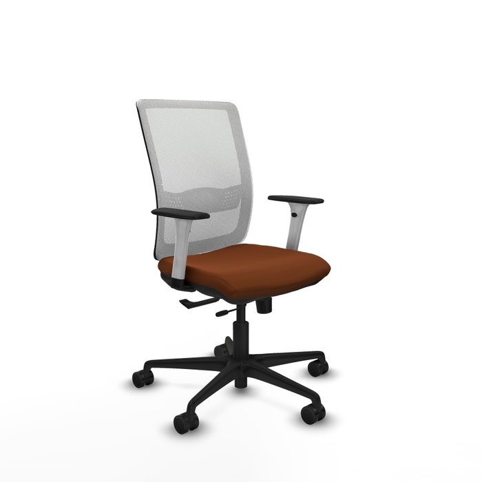 PIQUERAS Y CRESPO Silla de oficina Haches con mecanismo Sincro/Traslack, Marrón y Blanco PIQUERAS Y CRESPO Silla de oficina Haches con mecanismo Sincro/Traslack, Marrón y Blanco