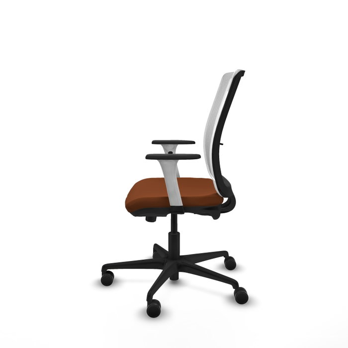 PIQUERAS Y CRESPO Silla de oficina Haches con mecanismo Sincro/Traslack, Marrón y Blanco PIQUERAS Y CRESPO Silla de oficina Haches con mecanismo Sincro/Traslack, Marrón y Blanco