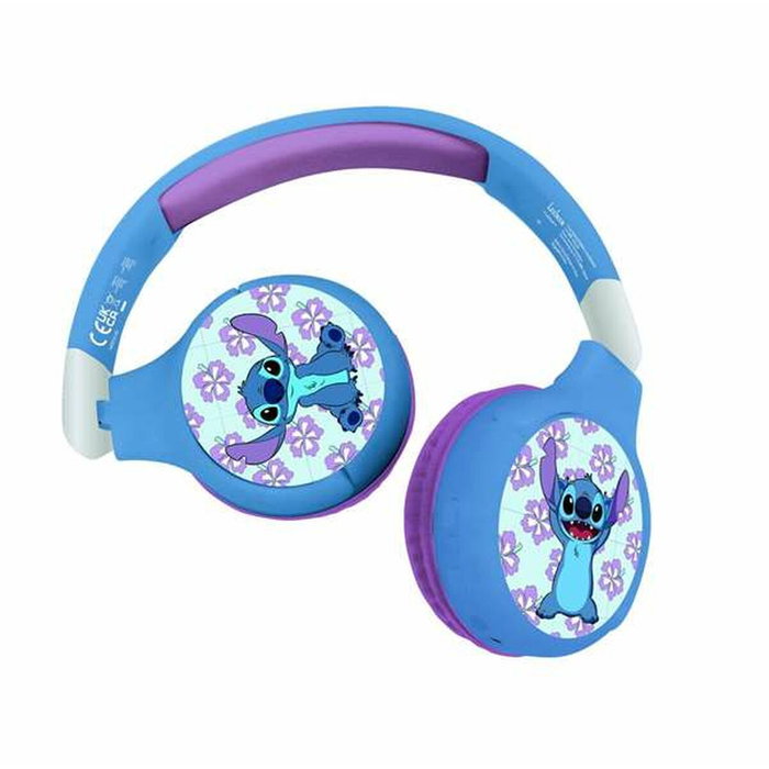 Lexibook Auriculares Stitch Disney con Luz, Bluetooth y Diseño 3D
