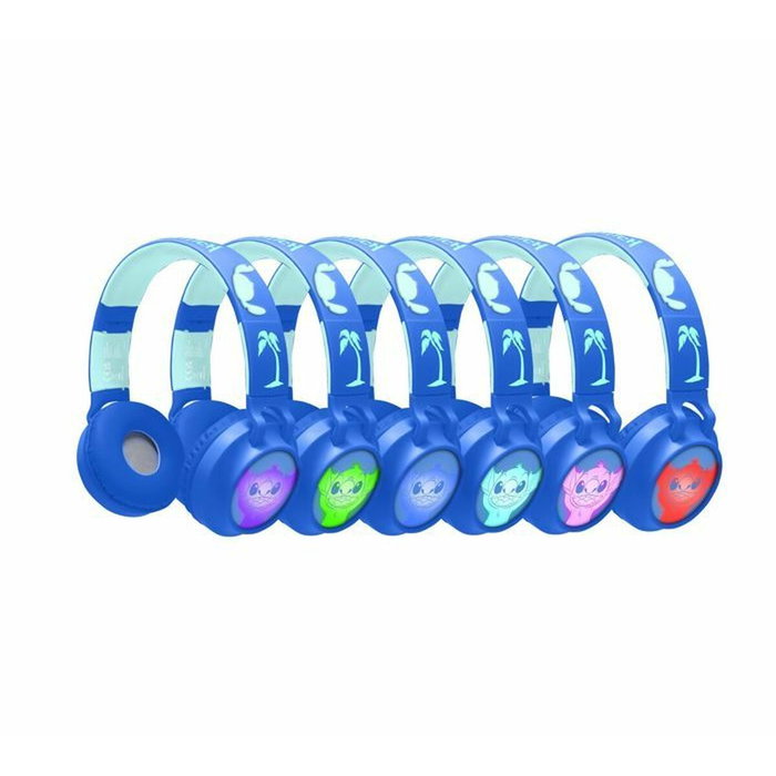 Lexibook Auriculares Stitch Disney con Luz, Bluetooth y Diseño 3D