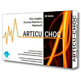 ESPADIET Articu Choc 10Viales Complemento Alimenticio Líquido Articular con PEA, Cúrcuma y Vitaminas C y D3