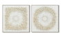 DKD Home Decor Cuadro Lienzo Círculo Blanco Surtido de 2 Unidades