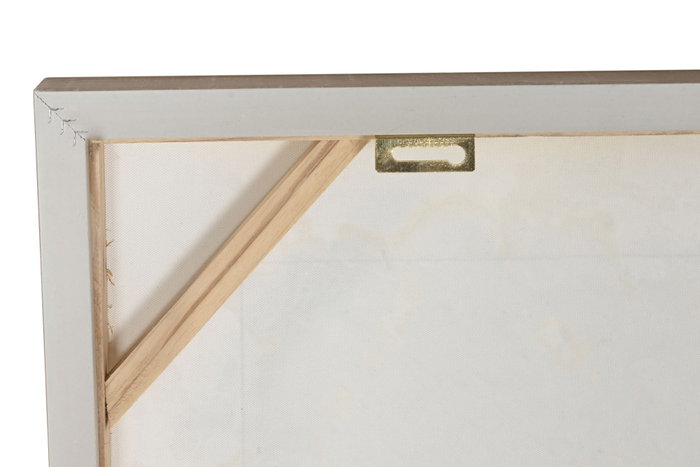 DKD Home Decor Cuadro Lienzo Círculo Blanco Surtido de 2 Unidades