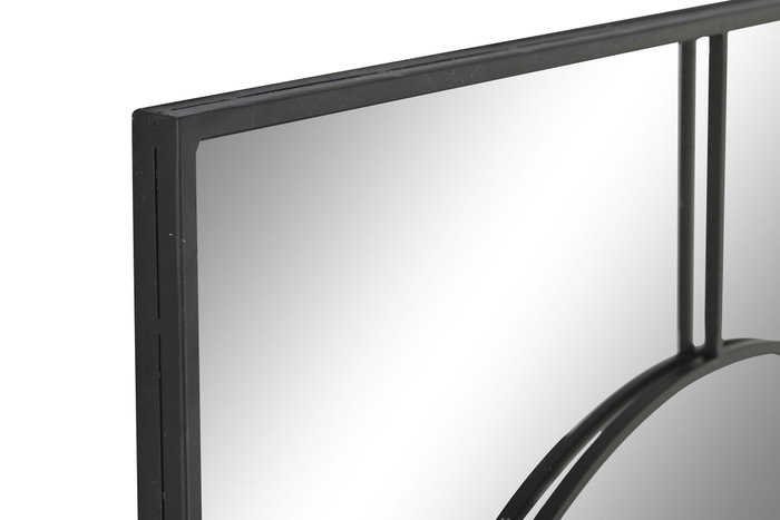 DKD Home Decor Espejo de Hierro y Cristal Negro 90x180 cm DKD Home Decor Espejo de Hierro y Cristal Negro 90x180 cm