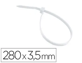 3m Brida para interior blanca 280x3,5 mm bolsa de 100 unidades