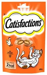 Mars Catisfactions Feline, Snacks para Gatos de Pollo, Paquete de 6 x 60 g