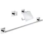 Grohe 41124000 Juego de Accesorios 3 en 1 Start Cube Cromo
