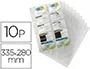 Durable Recambio de 10 hojas de fundas Visifix para tarjetero, 20 tarjetas por hoja, capacidad 400 tarjetas, ref. 2384