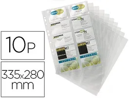 Durable Recambio de 10 hojas de fundas Visifix para tarjetero, 20 tarjetas por hoja, capacidad 400 tarjetas, ref. 2384