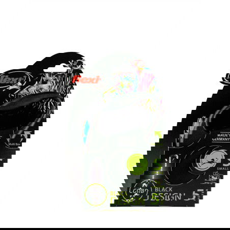 Flexi Correa para Perro Azul, 5 Metros, 12 kg, Carcasa Negra, Sistema Guía Antiatasco, Compatible Multi Box y LED