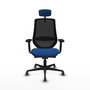 PIQUERAS Y CRESPO Silla de oficina Mardos con mecanismo Sincro/Traslack, Azul y Negro