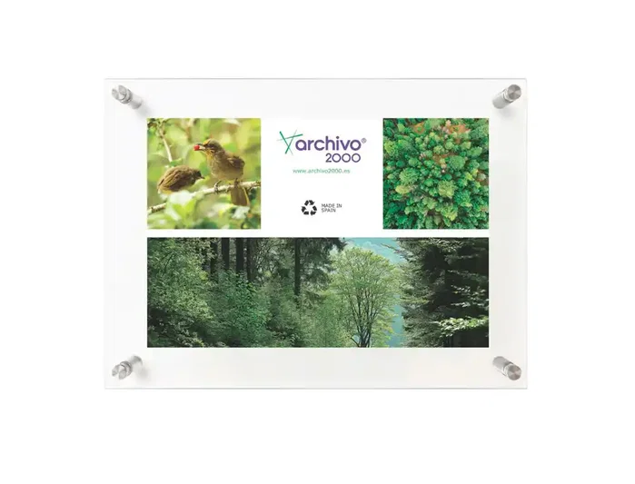 Archivo 2000 Expositor Mural Premium A4 Cristal Transparente Archivo 2000 Expositor Mural Premium A4 Cristal Transparente