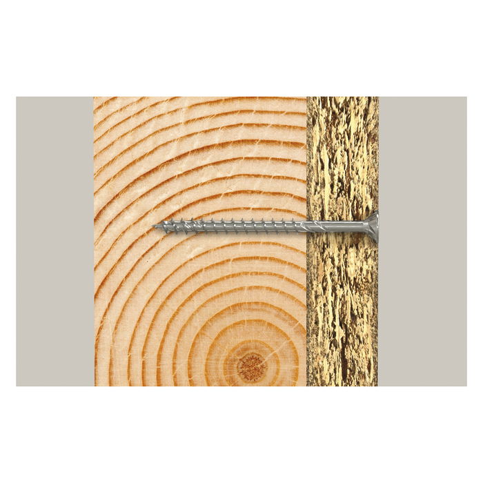 Fischer Power-Fast II Tornillos para Plástico y Madera FPF II 5.0x60 Pozidiv Cabeza Plana, 50 Piezas