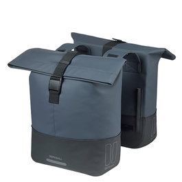 Basil Alforjas Cove DB 28-32L PET Reciclado Cuero Vegano Universal Bridge System MIK Racktime Portabultos