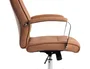 Q-connect Silla de Dirección Premium en Similpiel Color Crema, Base Metálica, Ruedas Suaves, Altura Ajustable - Máximo Confort y Elegancia para tu Oficina Moderna.